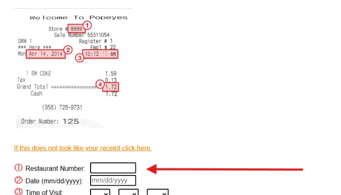 Screenshot of Receipt Details Screenshot of Receipt Details